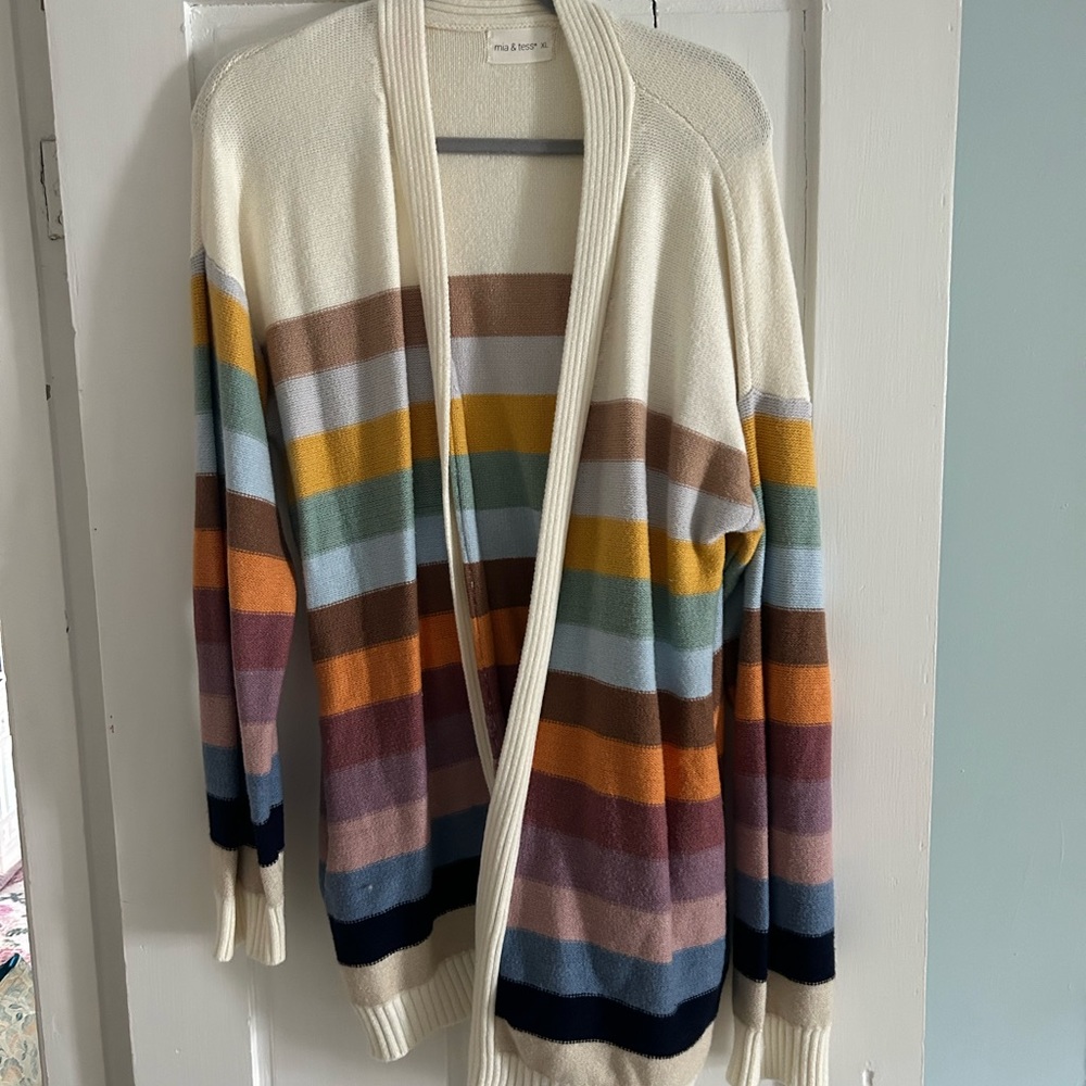 Colorful Striped Cardigan